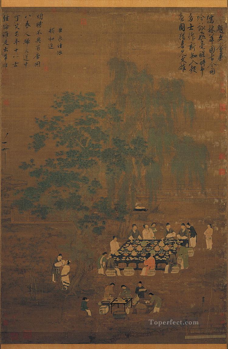 an elegant party 1100 old China ink Oil Paintings